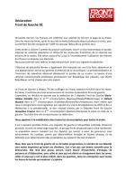 Déclaration du Front de Gauche 92 suite aux législatives